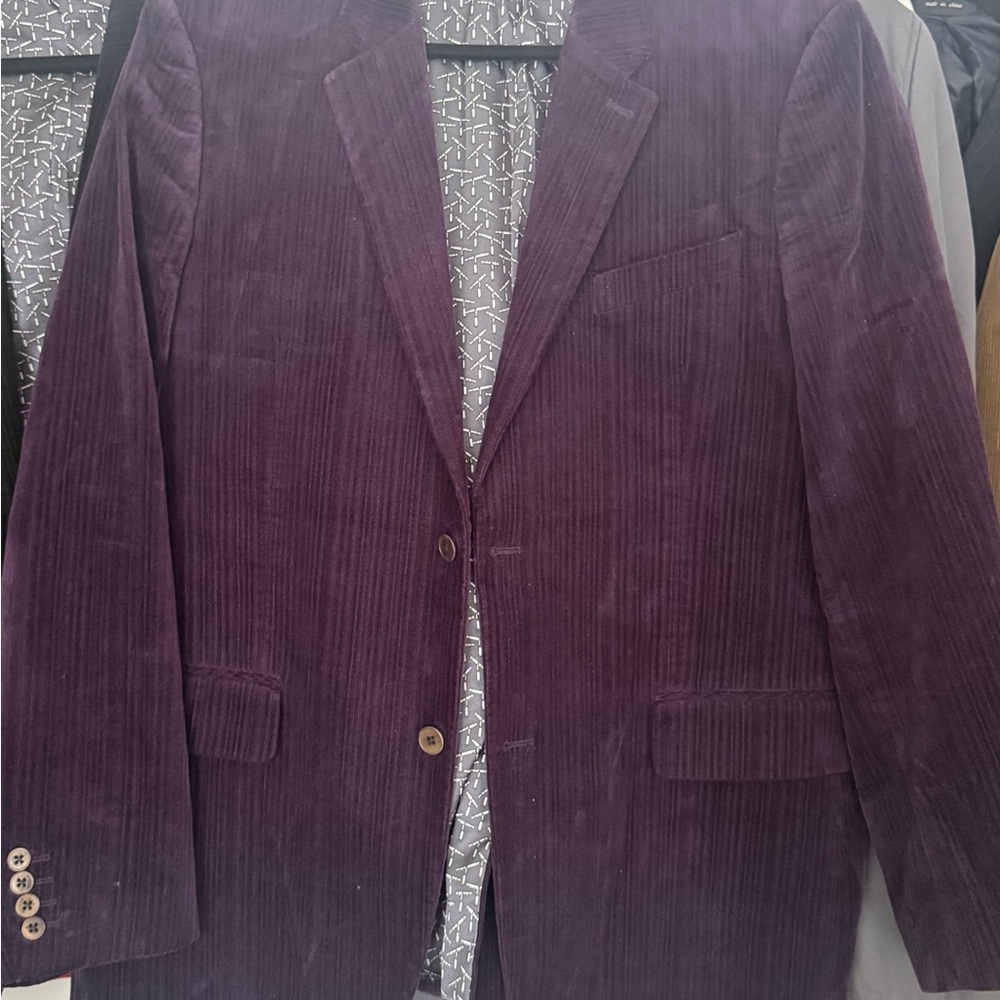 Vintage Original Penguin Men's Purple Corduroy Blazer